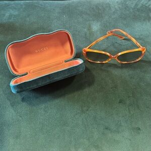 Gucci Orange Retro-Inspired Sunglasses